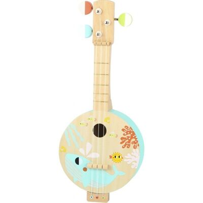 Banjo dla dzieci, drewniane, motyw morza, Tooky Toy Banjo dla dzieci, drewniane, motyw morza, Tooky Toy