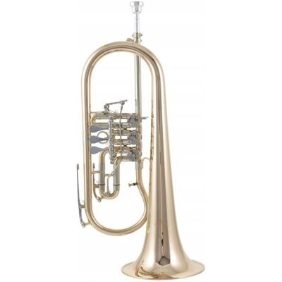 Inny producent TRF-56 flugelhorn Bb skrzydłówka 3 wentyle złoty mosiądz ustnik Inny producent TRF-56 flugelhorn Bb skrzydłówka 3 wentyle złoty mosiądz ustnik