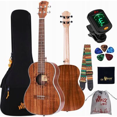 Inny producent UKULELE BARYTONOWE 76 CM ZESTAW DREWNO KOA NATURALNY MATOWY Inny producent UKULELE BARYTONOWE 76 CM ZESTAW DREWNO KOA NATURALNY MATOWY