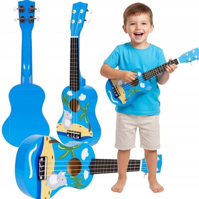 Inny producent Ukulele Drewniane Gitara Dla Dzieci Klasyczna 4 Struny Kostka Niebieskie Inny producent Ukulele Drewniane Gitara Dla Dzieci Klasyczna 4 Struny Kostka Niebieskie
