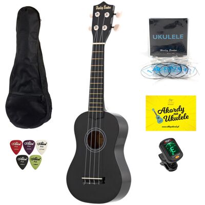 Ukulele Harley Benton Black + Zestaw Akcesoriów Ukulele Harley Benton Black + Zestaw Akcesoriów