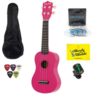 Ukulele Harley Benton Pink + zestaw akcesoriów Ukulele Harley Benton Pink + zestaw akcesoriów