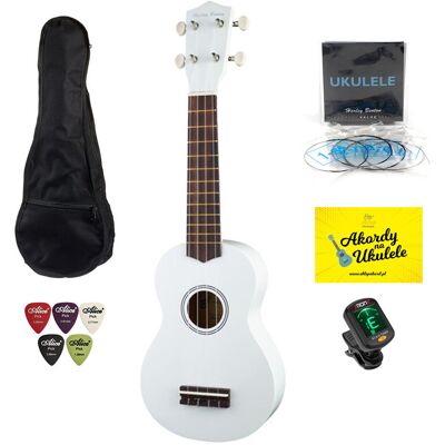 Ukulele Harley Benton White + zestaw akcesoriów Ukulele Harley Benton White + zestaw akcesoriów