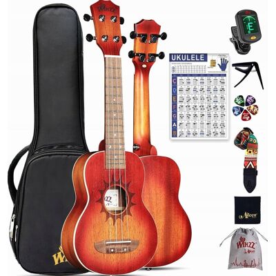 Inny producent UKULELE SOPRANOWE 53CM MAHOŃ KARBONOWE STRUNY MATOWE SUNBURST INSTRUMENT Inny producent UKULELE SOPRANOWE 53CM MAHOŃ KARBONOWE STRUNY MATOWE SUNBURST INSTRUMENT