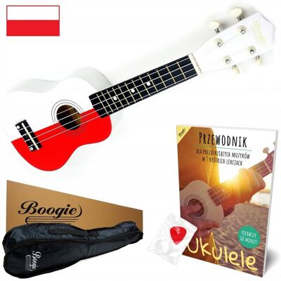 Boogie UKULELE SOPRANOWE DREWNIANE - FLAGA PL + POKROWIEC Boogie UKULELE SOPRANOWE DREWNIANE - FLAGA PL + POKROWIEC
