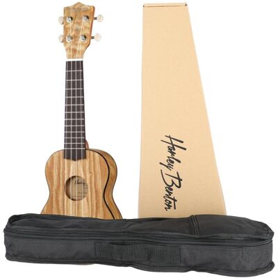Harley Benton Ukulele sopranowe UK-12 Brązowe z pokrowcem Harley Benton Ukulele sopranowe UK-12 Brązowe z pokrowcem