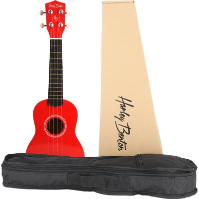 Harley Benton Ukulele sopranowe UK-12 Czerwone z pokrowcem Harley Benton Ukulele sopranowe UK-12 Czerwone z pokrowcem