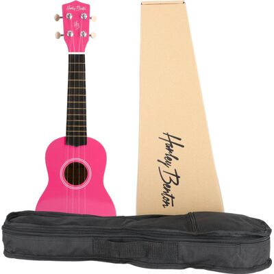 Harley Benton Ukulele sopranowe UK-12 Różowe z pokrowcem Harley Benton Ukulele sopranowe UK-12 Różowe z pokrowcem