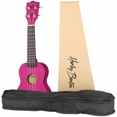 Ukulele sopranowe UK-12 Różowe z pokrowcem drewno Harley Benton Ukulele sopranowe UK-12 Różowe z pokrowcem drewno Harley Benton