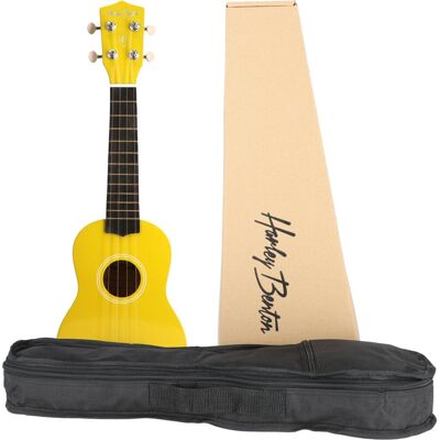 Ukulele sopranowe UK-12 Żółte z pokrowcem Harley Benton Ukulele sopranowe UK-12 Żółte z pokrowcem Harley Benton