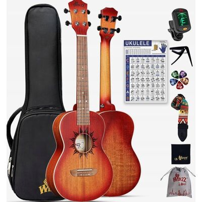 Inny producent UKULELE TENOROWE 66 CM DREWNO MAHONIOWE ZESTAW STARTOWY WYJĄTKOWY PREZENT Inny producent UKULELE TENOROWE 66 CM DREWNO MAHONIOWE ZESTAW STARTOWY WYJĄTKOWY PREZENT