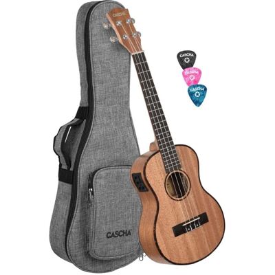 Ukulele tenorowe CASCHA HH2048E zestaw elektro Ukulele tenorowe CASCHA HH2048E zestaw elektro