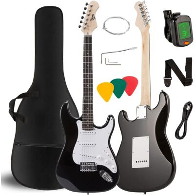 V-TONE EG 39 BK gitara elektryczna 4/4 stratocaster 39' SSS zestaw V-TONE EG 39 BK gitara elektryczna 4/4 stratocaster 39' SSS zestaw