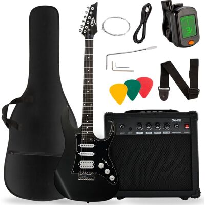 V-TONE EGA 39 MBK gitara elektryczna 4/4 stratocaster 39' HSS zestaw V-TONE EGA 39 MBK gitara elektryczna 4/4 stratocaster 39' HSS zestaw