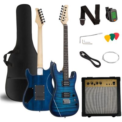 V-TONE EGW 39 BL gitara elektryczna 4/4 stratocaster 39' HH zestaw V-TONE EGW 39 BL gitara elektryczna 4/4 stratocaster 39' HH zestaw
