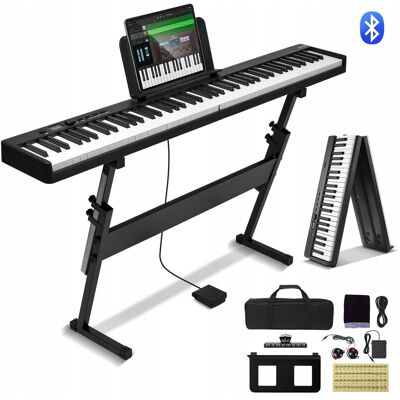 Vevor 88 Klawiszowe Pianino Składane Bluetooth Midi Przenośne Vevor 88 Klawiszowe Pianino Składane Bluetooth Midi Przenośne