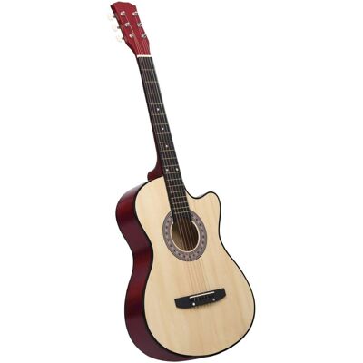 vidaXL Gitara akustyczna z wycięciem, 6 strun, 38', drewno lipowe vidaXL Gitara akustyczna z wycięciem, 6 strun, 38', drewno lipowe