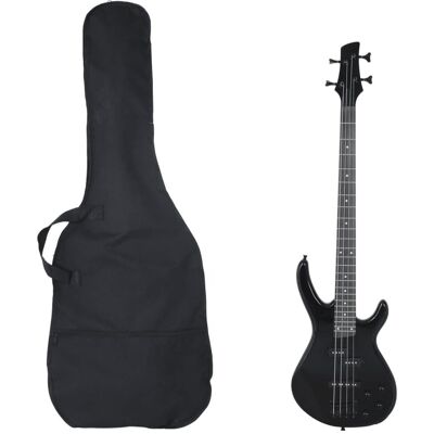 vidaXL Gitara basowa dla początkujących, z torbą, czarna, 4/4, 46' vidaXL Gitara basowa dla początkujących, z torbą, czarna, 4/4, 46'