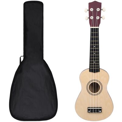 vidaXL Ukulele sopranowe z pokrowcem, dla dzieci, naturalne, 21' vidaXL Ukulele sopranowe z pokrowcem, dla dzieci, naturalne, 21'