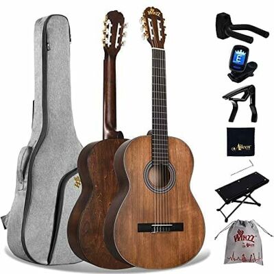 Inny producent Winzz Klasyczna Hiszpańska Gitara 4/4, Pełnowymiarowa Dla Dorosłych, Początkujących Z Kompletnymi Akcesoriami (99 Cm, Matowy Brąz) Inny producent Winzz Klasyczna Hiszpańska Gitara 4/4, Pełnowymiarowa Dla Dorosłych, Początkujących Z Kompletnymi Akcesoriami (99 Cm, Matowy Brąz)