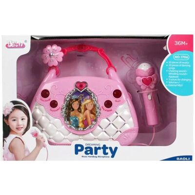 Import ProNice Zestaw Karaoke Torba Z Księżniczkami Mikrofon Sterowanie Głosem Import ProNice Zestaw Karaoke Torba Z Księżniczkami Mikrofon Sterowanie Głosem