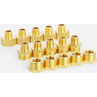 Inny producent Złączki 15 Sztuk 1/8 X 1/4 Cala Mosiężne Sześciokątne Adapter Redukcyjny Inny producent Złączki 15 Sztuk 1/8 X 1/4 Cala Mosiężne Sześciokątne Adapter Redukcyjny