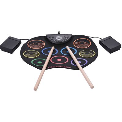 KERA AUDIO Zwijana perkusja elektroniczna Roll Up Drum G766 + pedały, pałki, kabel USB KERA AUDIO Zwijana perkusja elektroniczna Roll Up Drum G766 + pedały, pałki, kabel USB