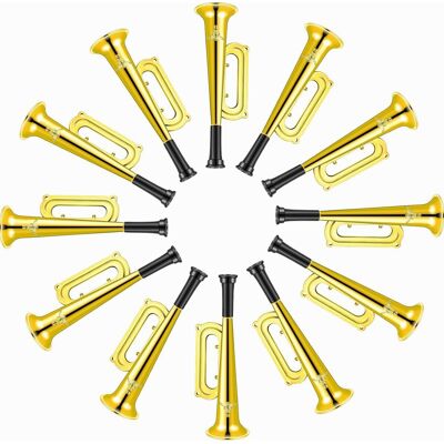 Inny producent Trąbki 12 Sztuk Złote 17cm Imprezowe Klakson Dla Dzieci Urodziny Karnawał Inny producent Trąbki 12 Sztuk Złote 17cm Imprezowe Klakson Dla Dzieci Urodziny Karnawał