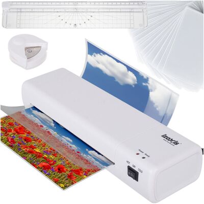 Iso Trade Laminator A4 Izoxis 4w1 Zestaw Biurowy Trymer Zaokrąglacz + 60 Folii Iso Trade Laminator A4 Izoxis 4w1 Zestaw Biurowy Trymer Zaokrąglacz + 60 Folii