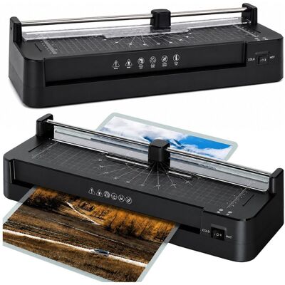 Inny producent Laminator Ze Zgrzewarką I Gilotyną 3w1 Do Dokumentów Zdjęć A3 Czarny Inny producent Laminator Ze Zgrzewarką I Gilotyną 3w1 Do Dokumentów Zdjęć A3 Czarny