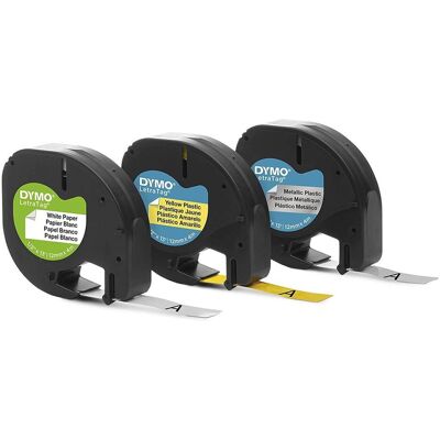 Taśmy Dymo S0721800 Letratag 12Mm X 4M Taśmy Dymo S0721800 Letratag 12Mm X 4M
