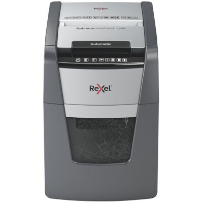 Niszczarka Rexel Optimum Autofeed+ 100X, (P-4), 100 Kartek, 34 L Kosz Niszczarka Rexel Optimum Autofeed+ 100X, (P-4), 100 Kartek, 34 L Kosz