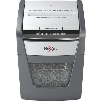 Niszczarka Rexel Optimum Autofeed+ 50X, (P-4), 50 Kartek, 20 L Kosz Niszczarka Rexel Optimum Autofeed+ 50X, (P-4), 50 Kartek, 20 L Kosz