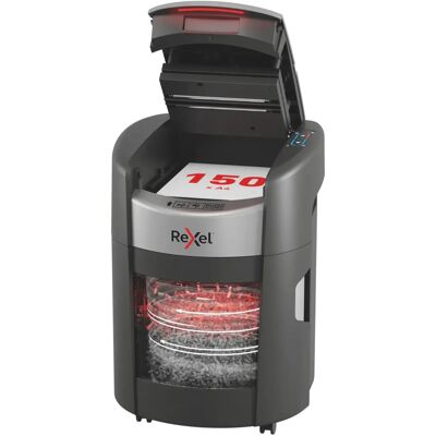 Niszczarka Automatyczna Rexel Shredmax Autofeed+ 150x, Konfetti 4x10mm, 150 Kartek, P-4 Din, Czarny Niszczarka Automatyczna Rexel Shredmax Autofeed+ 150x, Konfetti 4x10mm, 150 Kartek, P-4 Din, Czarny