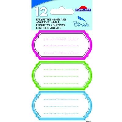 Inny producent 12 szkolnych etykiet samoprzylepnych - Vintage Oval - wielokolorowe Inny producent 12 szkolnych etykiet samoprzylepnych - Vintage Oval - wielokolorowe