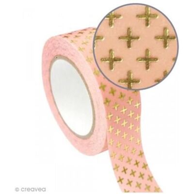 Graine Créative Różowy Krzyż Masking Tape Graine Créative Różowy Krzyż Masking Tape