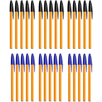 30 szt. x długopis BIC Orange Original Fine 0,8 mm: 15x niebieski i 15x czarny 30 szt. x długopis BIC Orange Original Fine 0,8 mm: 15x niebieski i 15x czarny