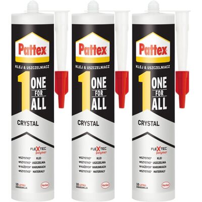 Henkel Klej Montażowy Pattex One For All Crystal, 3 Szt. – Przezroczysty Uniwersalny Uszczelniacz Wodoodporny Elastyczny Do Wnętrz I Na Zewnątrz Henkel Klej Montażowy Pattex One For All Crystal, 3 Szt. – Przezroczysty Uniwersalny Uszczelniacz Wodoodporny Elastyczny Do Wnętrz I Na Zewnątrz
