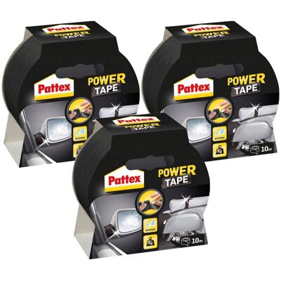 Henkel Taśma naprawcza PATTEX Power Tape, 3 szt. - 48mm x 10m czarna wodoszczelna mocna zewnętrzna Henkel Taśma naprawcza PATTEX Power Tape, 3 szt. - 48mm x 10m czarna wodoszczelna mocna zewnętrzna
