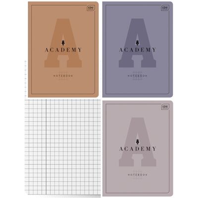3X Zeszyt A4, 60 Kartek, Kratka Z Marginesem, Interdruk Academy 3X Zeszyt A4, 60 Kartek, Kratka Z Marginesem, Interdruk Academy