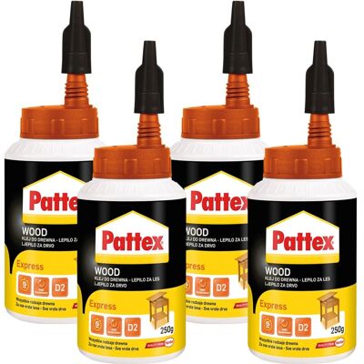 Klej Do Drewna Pattex Express, 4 Szt. - 250ml Szybkoschnący Mocny Bezrozpuszczalnikowy Trwałe Połączenia Meble Warsztat Klej Do Drewna Pattex Express, 4 Szt. - 250ml Szybkoschnący Mocny Bezrozpuszczalnikowy Trwałe Połączenia Meble Warsztat