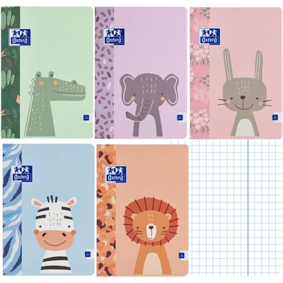5x ZESZYT A4, 32 KARTKI, KRATKA, OXFORD ZWIERZAKI, KAŻDA OKŁADKA INNA 5x ZESZYT A4, 32 KARTKI, KRATKA, OXFORD ZWIERZAKI, KAŻDA OKŁADKA INNA