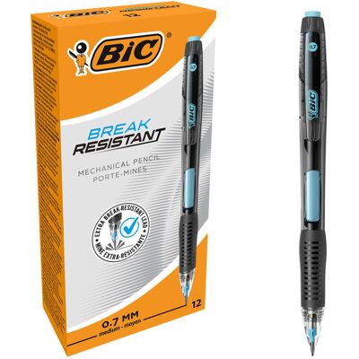 BIC, paczka ołówek mechaniczny bic break resistant 0.7mm 12szt. BIC, paczka ołówek mechaniczny bic break resistant 0.7mm 12szt.