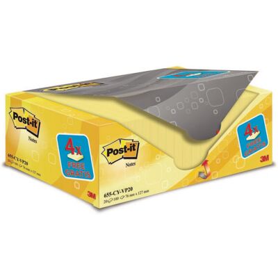 3M BLOCZKI SAMOPRZ. POST-IT, 127X76MM, 100K,16+4SZT GRATIS, ŻÓŁTE 3M BLOCZKI SAMOPRZ. POST-IT, 127X76MM, 100K,16+4SZT GRATIS, ŻÓŁTE