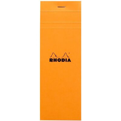 Blok Rhodia N°8 7,4x21 Cm, Kratka, Pomarańczowy Blok Rhodia N°8 7,4x21 Cm, Kratka, Pomarańczowy