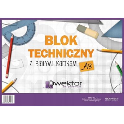 ABC Blok rysunkowy A3/10K biały (10szt) ABC Blok rysunkowy A3/10K biały (10szt)