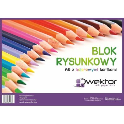 ABC Blok rysunkowy A3/16K kolorowy (10szt) ABC Blok rysunkowy A3/16K kolorowy (10szt)