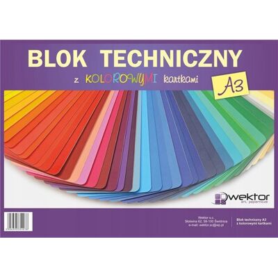 ABC Blok rysunkowy A3/8K kolorowy (10szt) ABC Blok rysunkowy A3/8K kolorowy (10szt)