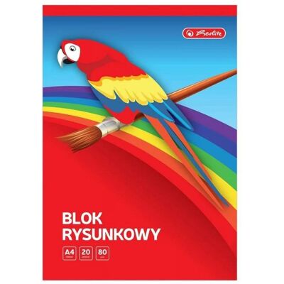 Blok rysunkowy A4/20K biały 80g (20szt) HERLITZ Blok rysunkowy A4/20K biały 80g (20szt) HERLITZ