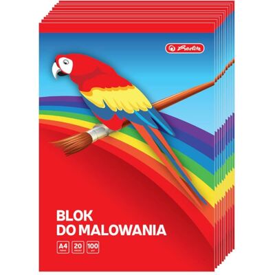 Blok rysunkowy biały A4 20k 100g/m HERLITZ 10szt. Blok rysunkowy biały A4 20k 100g/m HERLITZ 10szt.